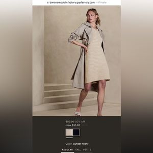 Never worn- tan crochet mini dress from banana republic factory
